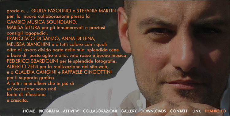 <b>Massimo Guerini</b> Cantante Insegnante di Canto. - thanks